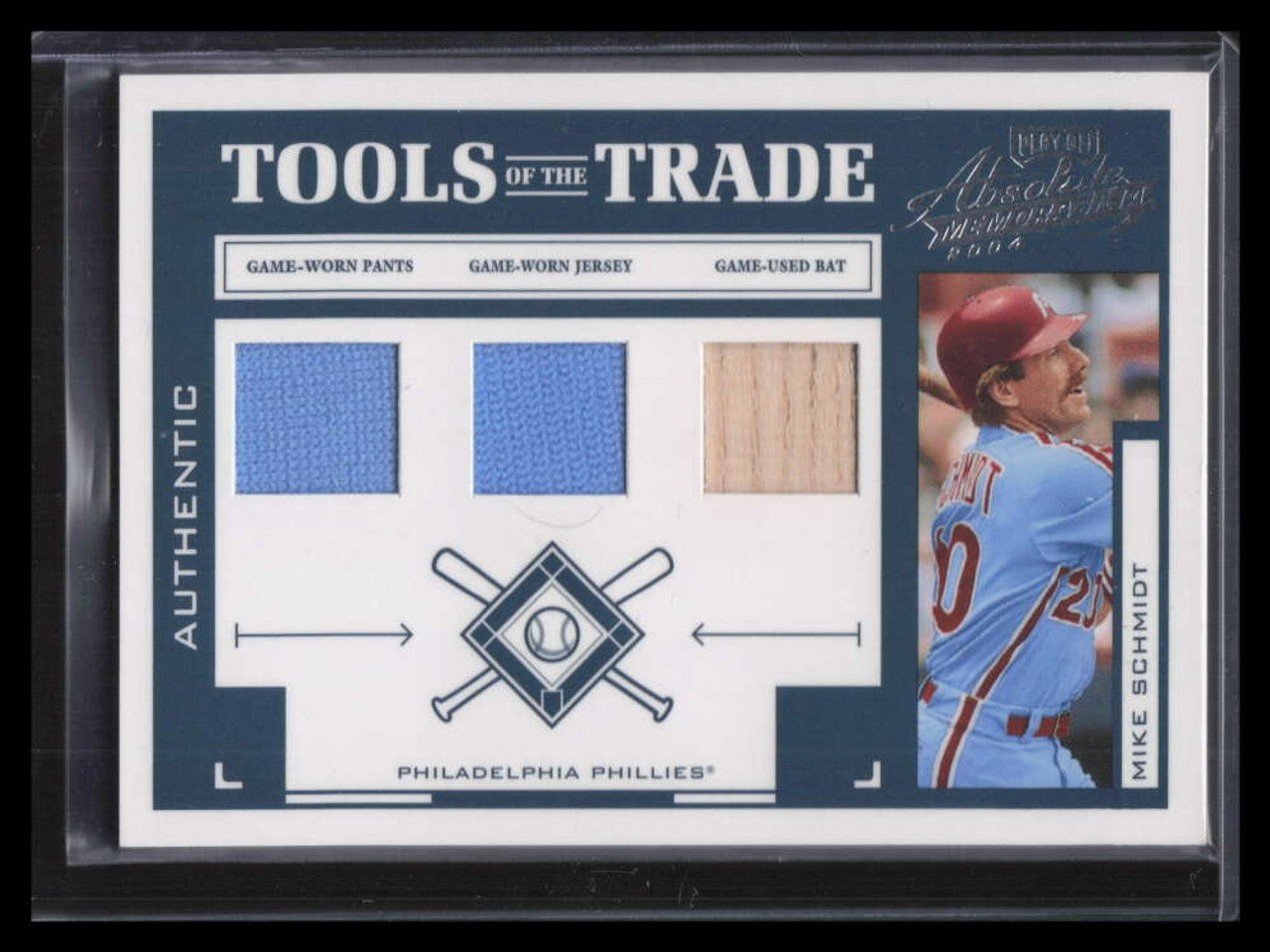 2004 Absolute Tools of Trade 103 Mike Schmidt Triple Bat Jersey Pants  19/100 - Sportsnut Cards
