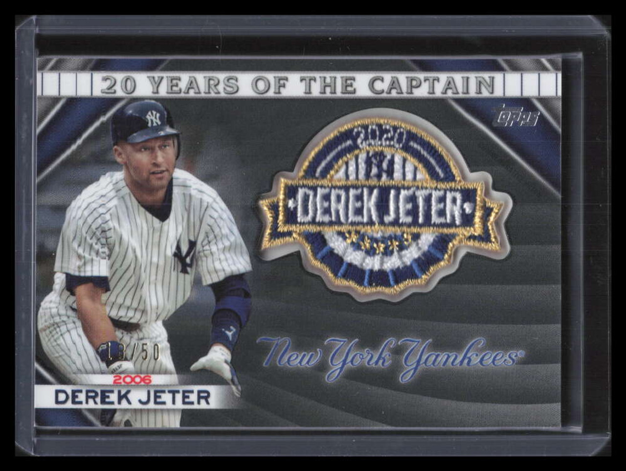 SOLD 131827 2020 Topps Update 20 Years of The Captain Patches Black Derek  Jeter Patch 18/50