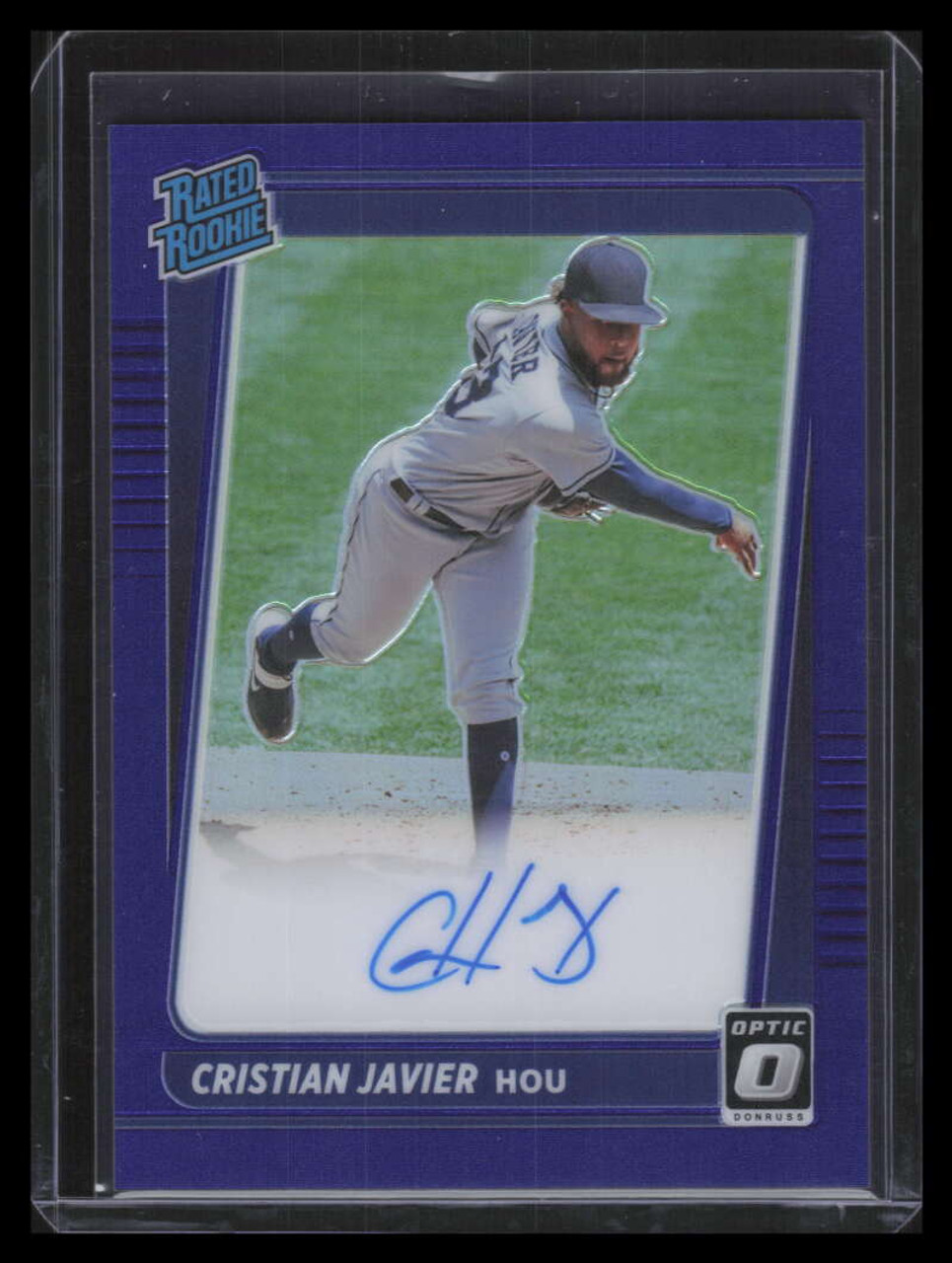 2021 Donruss Optic Rated Signatures Purple 63 Cristian Javier