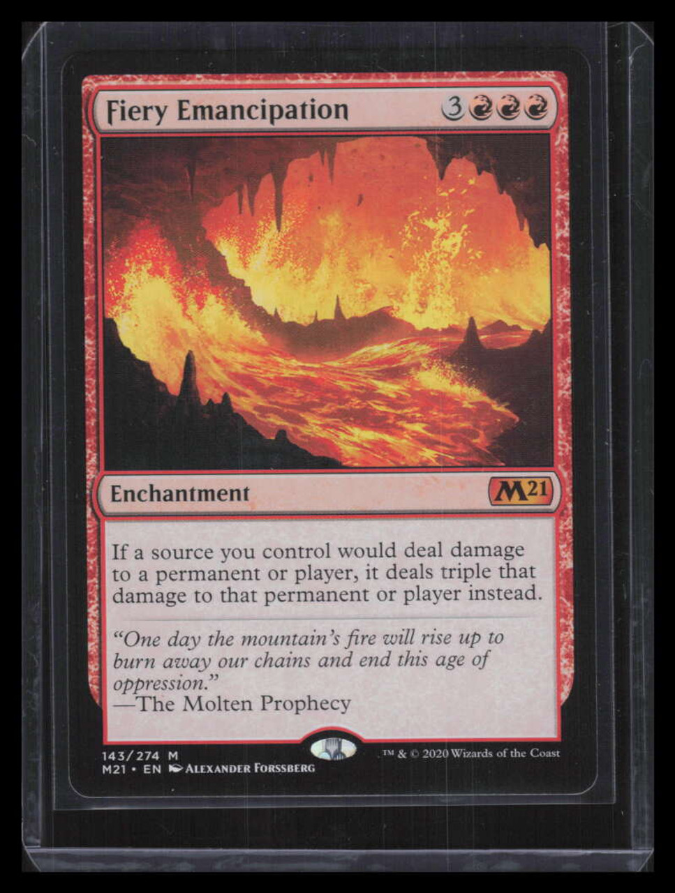 2020 Magic The Gathering Core Set 2021 143 Fiery Emancipation M :R: