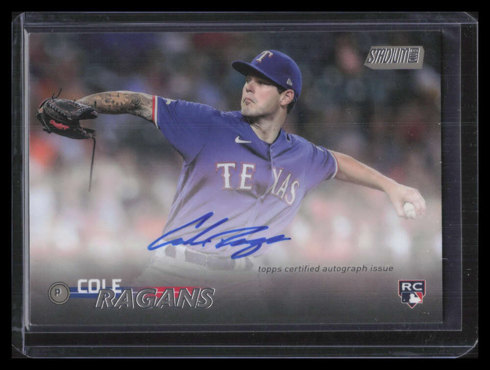 2023 Stadium Club Autographs SCBACRS Cole Ragans Rookie Auto