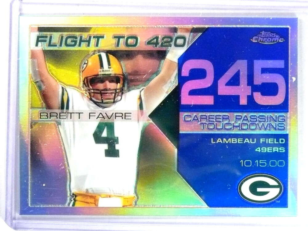 2008 Topps Chrome Flight To 420 Blue Brett Favre #D05/50 #BFC245