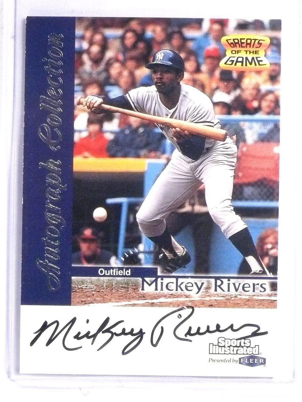 DELETE 5221 1999 Sports Illustrated Greats of the Game Mickey Rivers  Autograph #60 *59096 - Sportsnut Cards