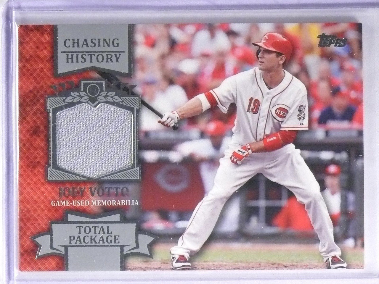 Joey Votto 2013 Topps Chasing History Game Used Jersey Card