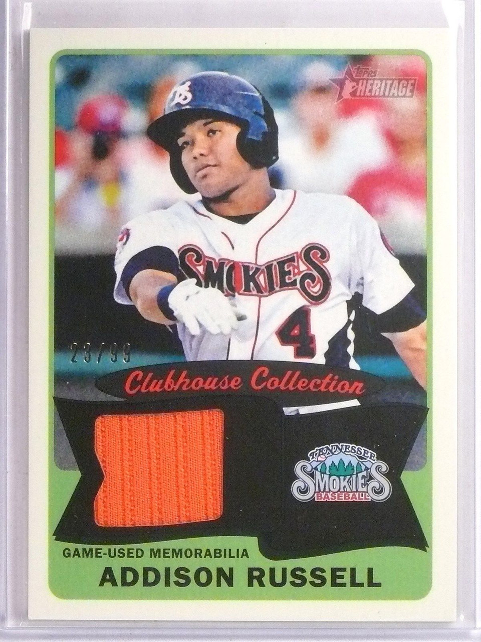 2014 Topps Heritage Clubhouse Collection Addison Russell Jersey #D23/99  *67000 - Sportsnut Cards