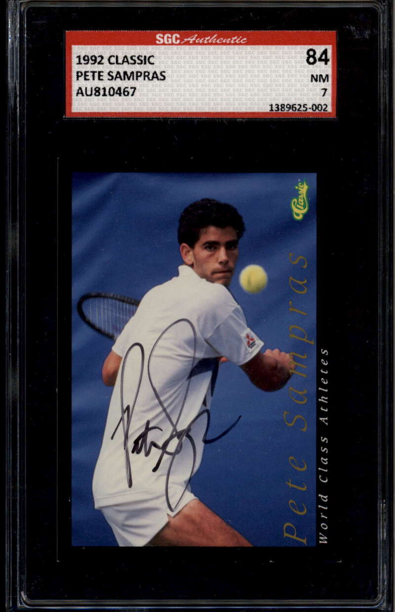 1992 Classic World Class Athletes Pete Sampras Certified Autograph