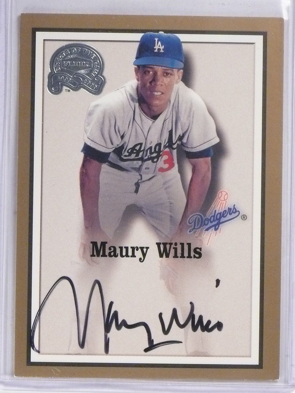 2000 Fleer Greats Of The Game Maury Wills Autograph #89