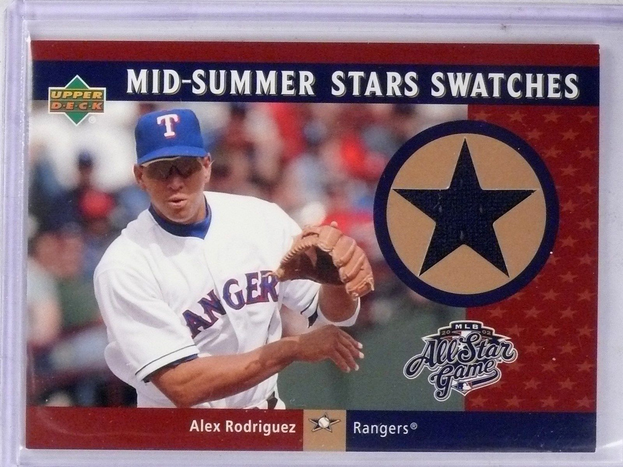 2003 Upper Deck Mid-Summer Stars Swatches Alex Rodriguez Jersey #MSAR -  Sportsnut Cards