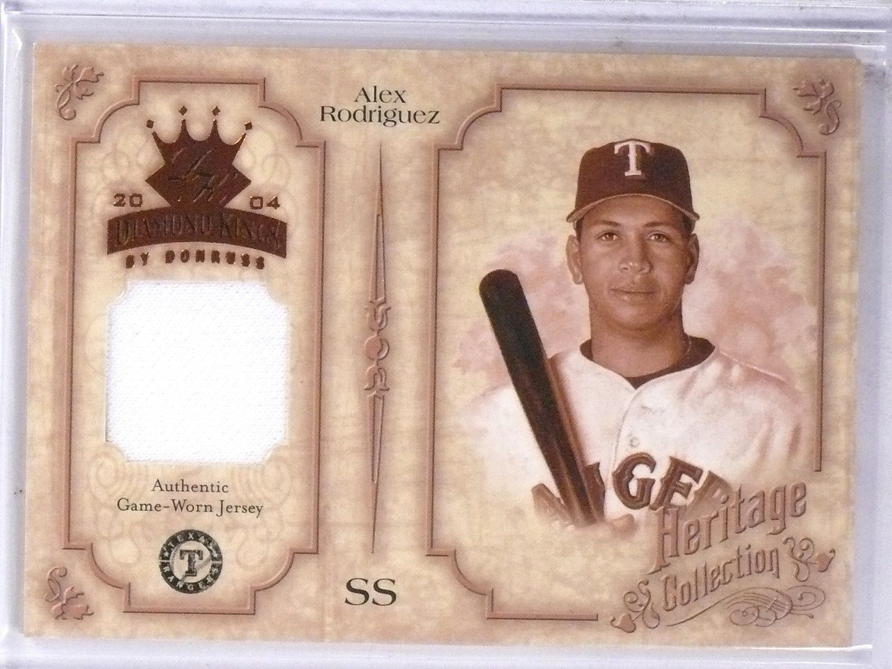 2004 Diamond Kings Heritage Collection Alex Rodriguez Jersey #D46