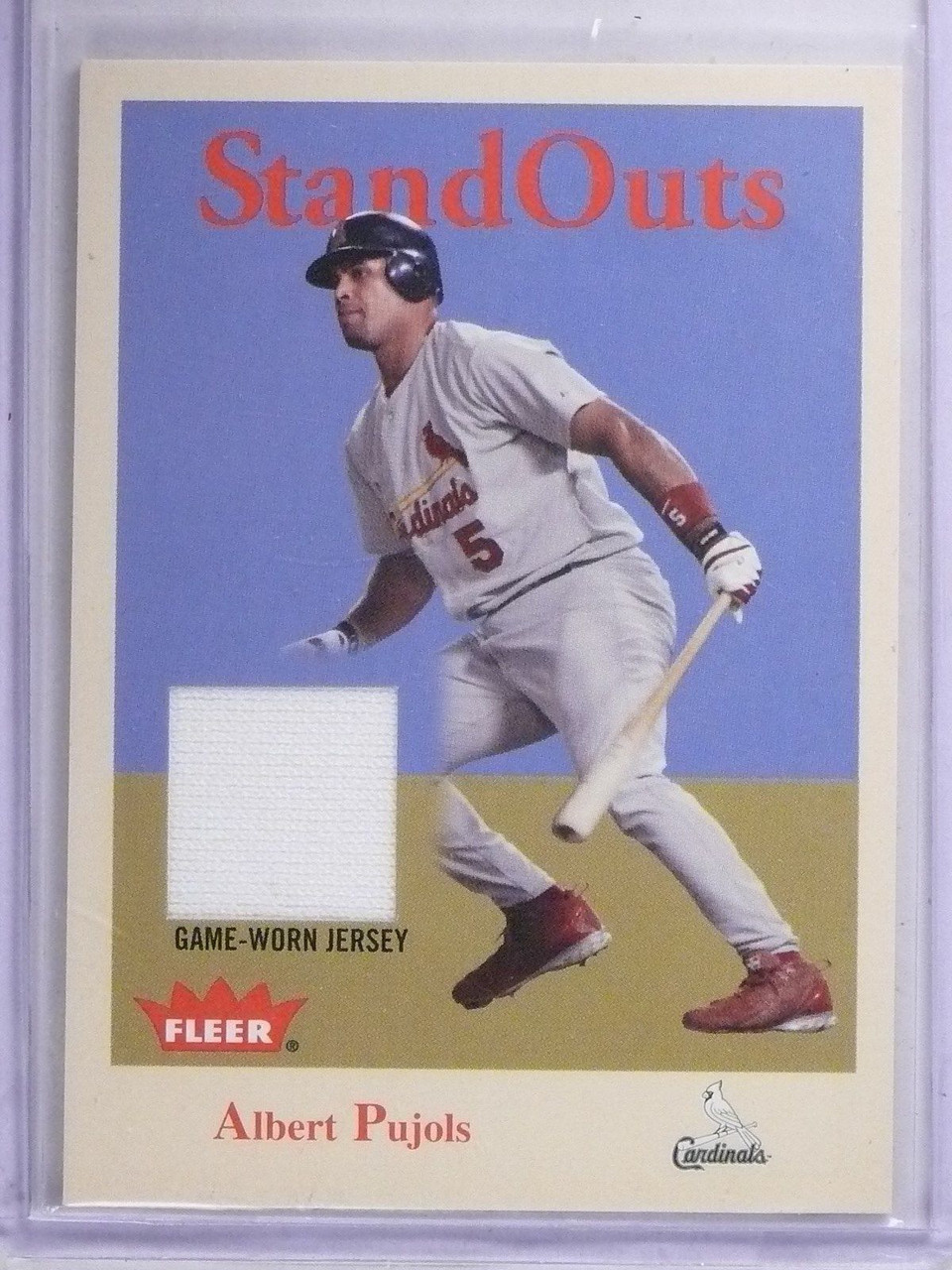 2005 Fleer Tradition Standouts Albert Pujols Jersey #SOAP *64797 -  Sportsnut Cards