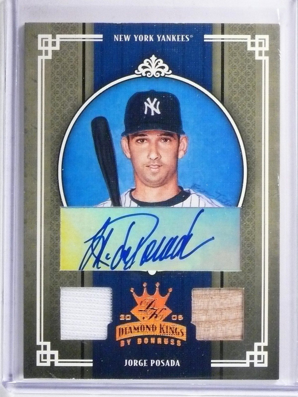 2005 Donruss Diamond Kings Jorge Posada autograph jersey bat #D13/25 -  Sportsnut Cards