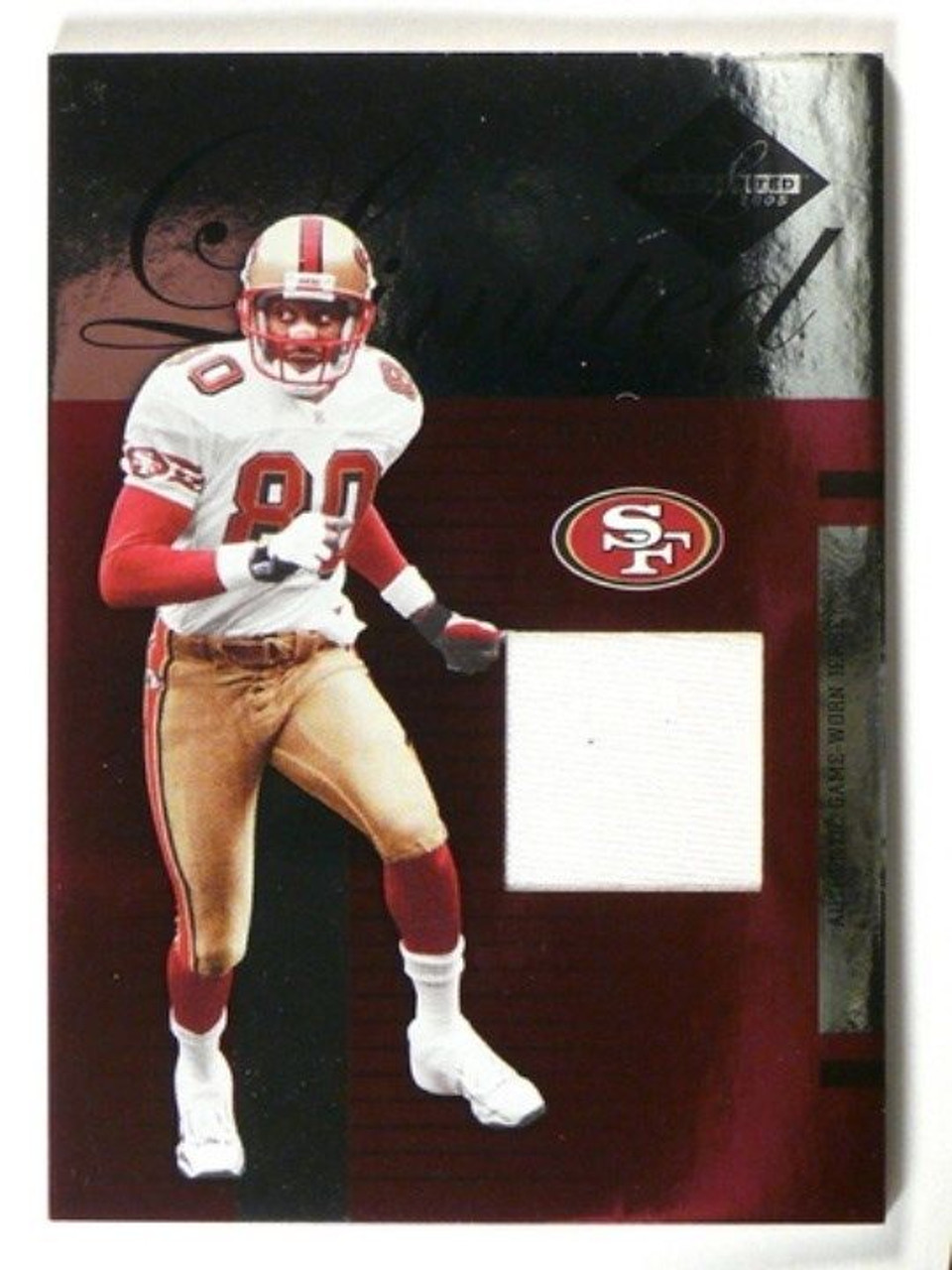 2005 Leaf Limited Threads jerry Rice jersey #D34/75 #LT-40 - Sportsnut Cards