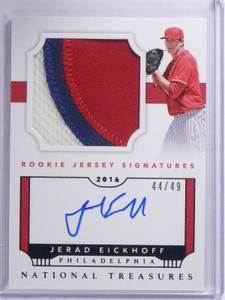 2016 National Treasures Jaerad Eickhoff Rookie Patch Autograph #D44/49 *64178