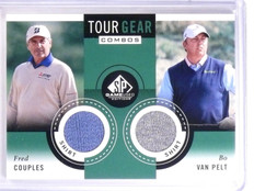 2013 SP Game Used Golf Fred Couples Bo Van Pelt Tour Gear Combo Shirt TG2PC