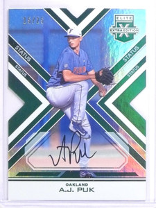 2016 Elite Extra Edition Status Green A. J. Puk Rookie Autograph #D15/25 #6 *639