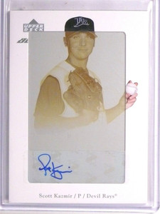 2007 Upper Deck UD Black Scott Kazmir autograph auto plate #D 1/1