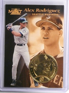 1997 Pinnacle Mint Coins Gold-Plated Alex Rodriguez #3