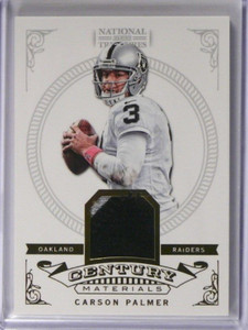 2012 National Treasures Century Materials Carson Palmer 2clr patch #D06/25