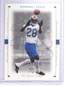 1999 SP Authentic Excitement Marshall Faulk #D062/250 #69AE *64512