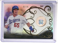 2015 Topps Tribute Milestone Joc Pederson rookie game used ball #D03/10