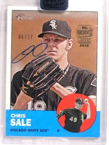 2018 Topps Archives Signature Series Chris Sale autograph auto #D06/37 *73146