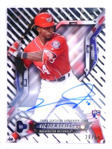 2018 Topps High Tek Victor Robles Black Orbot Diffractor Autograph #D20/50 *74082