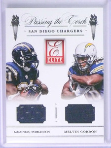 2015 Donruss Elite LaDainian Tomlinson Melvin Gordon Passing Torch Jersey *74345