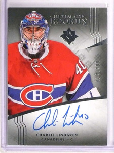 2016-17 UD Ultimate Charlie Lindgren Rookie RC Autograph  #D022/299 #130 *73750