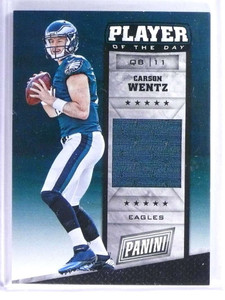 2016 Panini Player Of The Day Jersey Memorabilia Carson Wentz #2 Eagles *74716