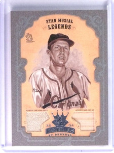 2004 Diamond Kings Framed Silver Stan Musial Bat Jersey #D07/10 #173 *75319