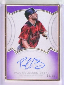 2018 Topps Definitive Purple Paul Goldschmidt Autograph #D04/10 #DCFAPG *75378