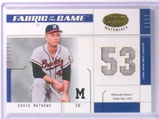 2004 Leaf Certified Fabric of the Game Eddie Mathews Jersey #D14/53 #FG129 *75571