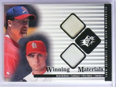 2000 UD SPx Winning Materials McGwire Ankiel Dual Base #MMRA *76032