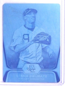 2012 Bowman Platinum Printing Plate Starling Marte Rookie RC #D1/1 #BPP24 *75668