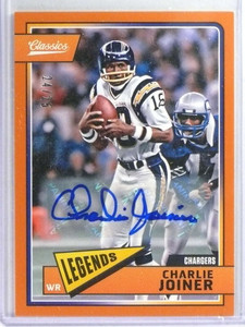 2018 Classics Significant Signatures Orange Charlie Joiner Autograph #D/25 *80172