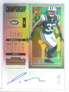 2017 Contenders Championship Ticket Jamal Adams Rookie RC Autograph #D/25 *80616