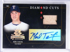 2005 Donruss Diamond Kings Cuts Mark Teixeira Bat Autograph #D12/25 #DC31