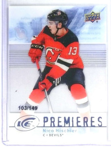 2017-18 Upper Deck Ice Premieres Reto Nico Hischier rc rookie #D103/149 #1 *80780