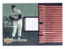 2002 Upper deck Piece of History 300 Game Winners Jersey Gaylor Perry #WGP