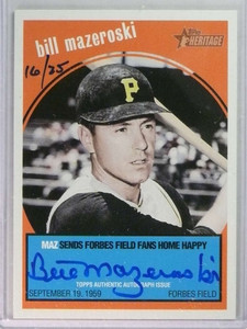 2008 Topps Heritage Flashbacks Bill Bazeroski autograph auto #16/25 #FA-WM *81272