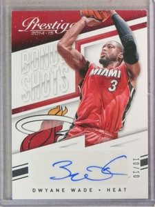 2014-15 Prestige Bonus Shots Dwyane Wade Autograph Auto #D10/10 *84090