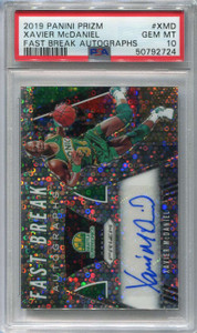 2019-20 Panini Prizm Fast Break Autographs 26 Xavier McDaniel Auto PSA 10 GEM MT