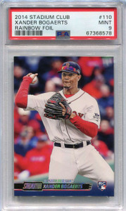 2014 Stadium Club Rainbow Foil 110 Xander Bogaerts Rookie PSA 9 MINT