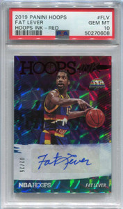 2019-20 Hoops Hoops Ink Red 33 Fat Lever Auto 2/25 PSA 10 GEM MT