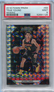 2018-19 Panini Prizm Mosaic 93 Trae Young Rookie Psa 9 MINT