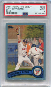 2011 Topps Pro Debut Blue 233 Anthony Rizzo Rookie 220/309 PSA 9 MINT