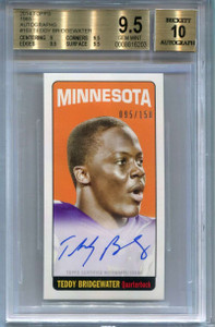 2014 Topps 1965 Autographs 103 Teddy Bridgewater Rookie Auto 95/150 BGS 9.5 10