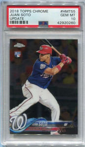 2018 Topps Chrome Update hmt55 Juan Soto Rookie PSA 10 GEM MT 42920260