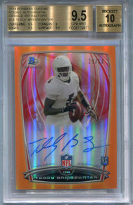 2014 Bowman Chrome Orange Refractor Teddy Bridgewater Rookie Auto 29/50 BGS 9.5