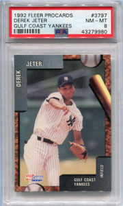1992 Gulf Coast Yankees Fleer/ProCards 3797 Derek Jeter Rookie PSA 8 NM-MT